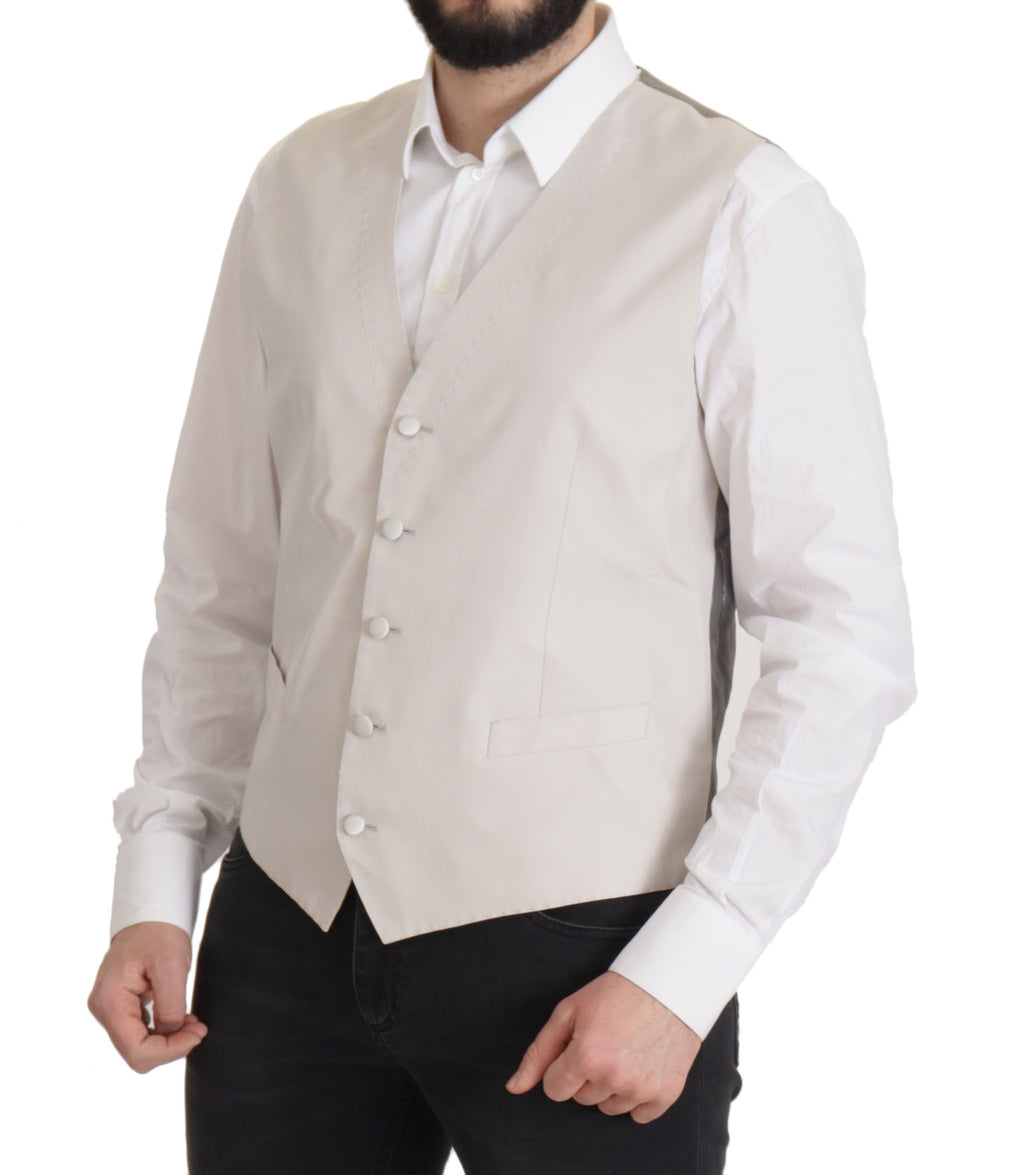 Dolce & Gabbana Grauer Seidenblazer einreihig 2tlg.
