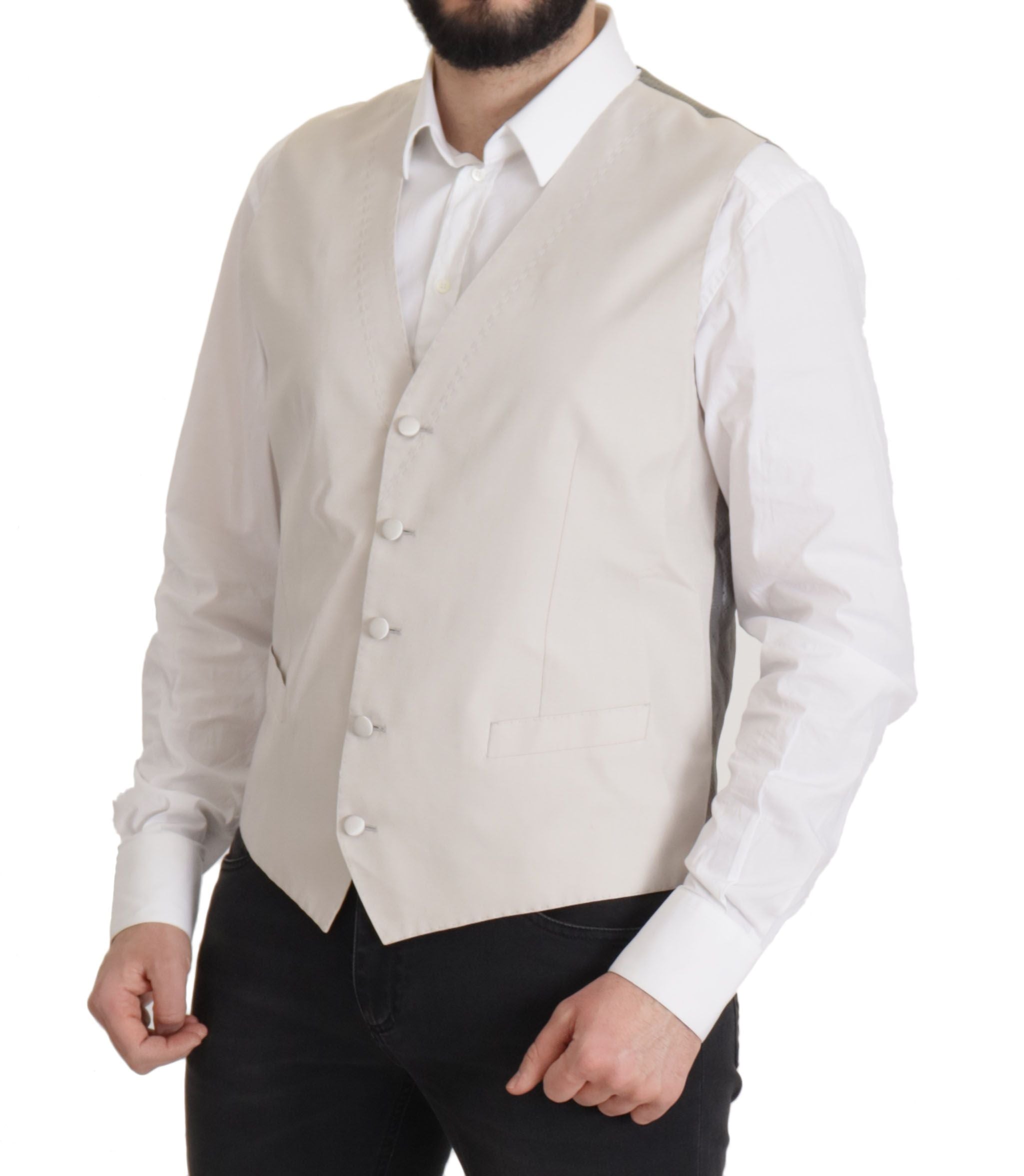 Dolce & Gabbana Grauer Seidenblazer einreihig 2tlg.