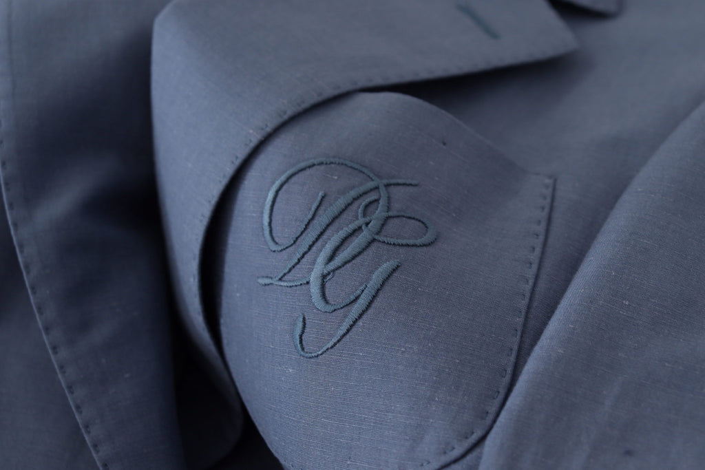 Dolce & Gabbana Blauer Einreihiger Logo-Blazer