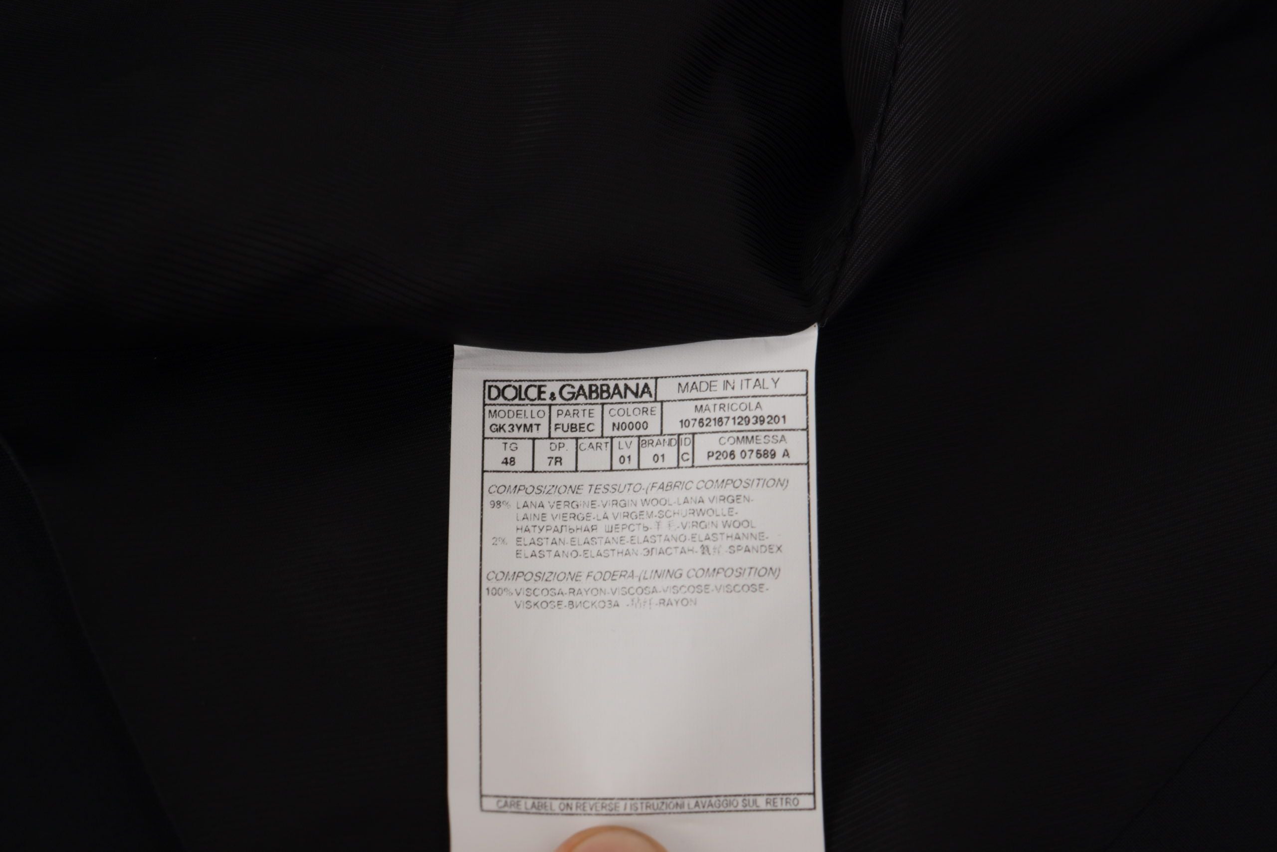 Dolce & Gabbana Schwarze Jackenweste 2-teiliger MARTINI Blazer