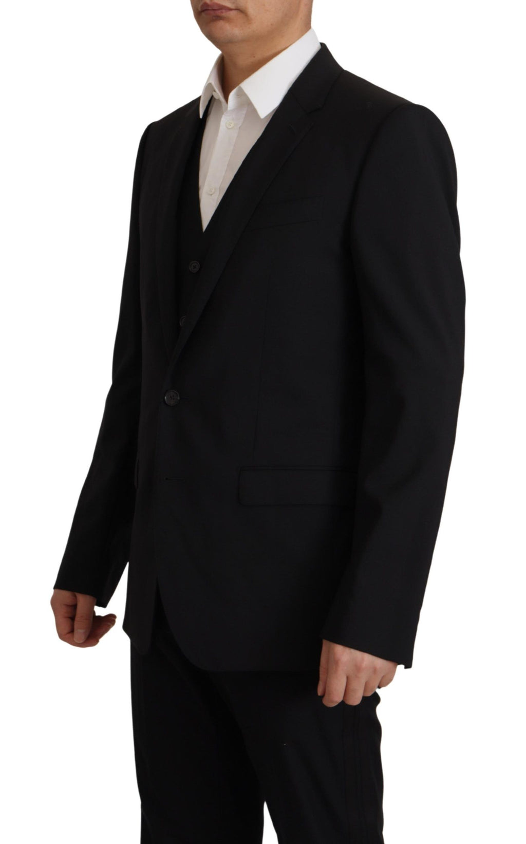 Dolce & Gabbana Schwarze Jacke Weste 2 Stück MARTINI Blazer