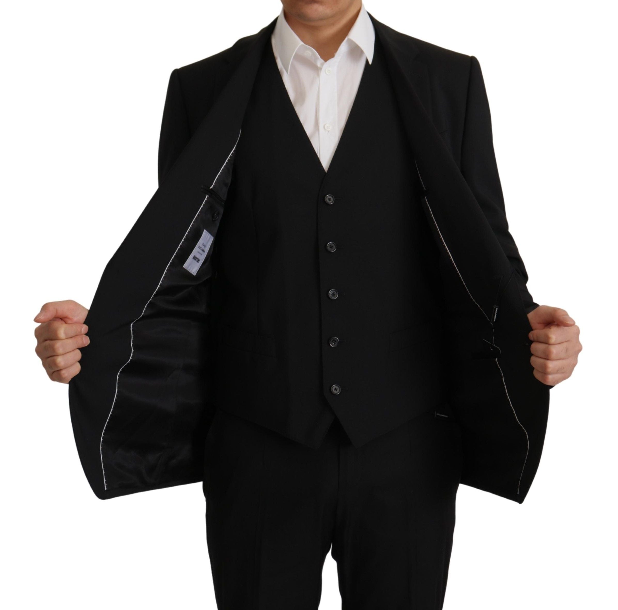 Dolce & Gabbana Schwarze Jackenweste 2-teiliger MARTINI Blazer