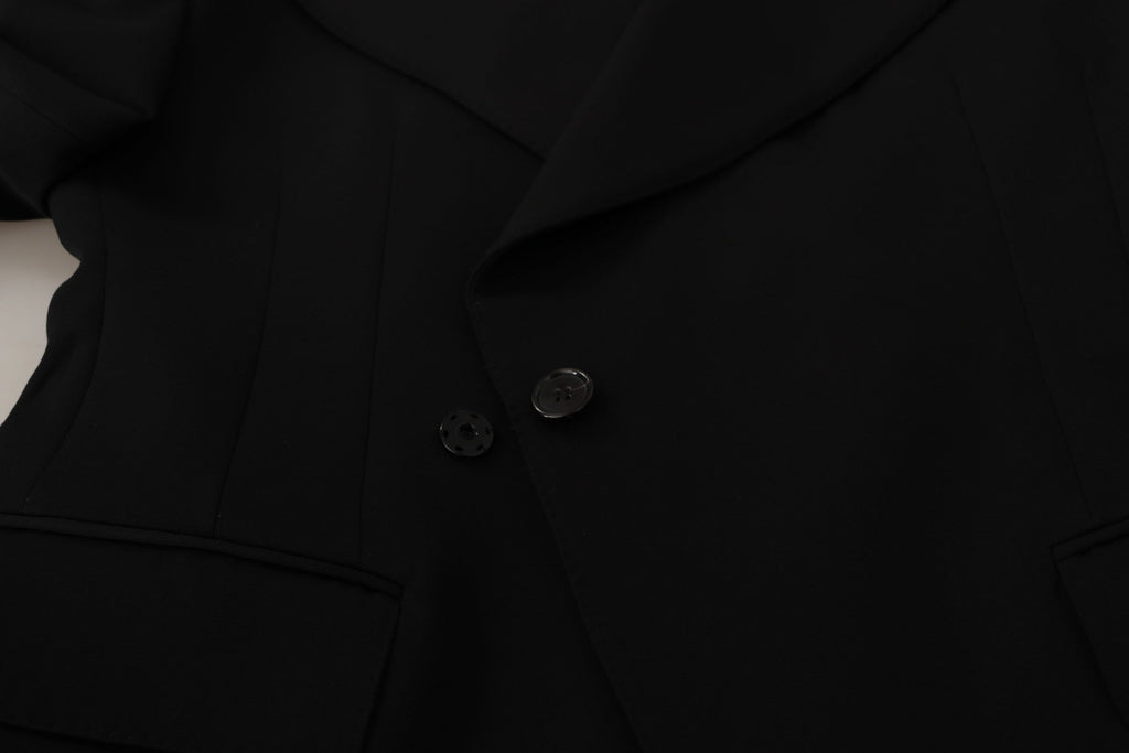 Dolce & Gabbana Schwarzes Einreihiges Sakko aus Wolle