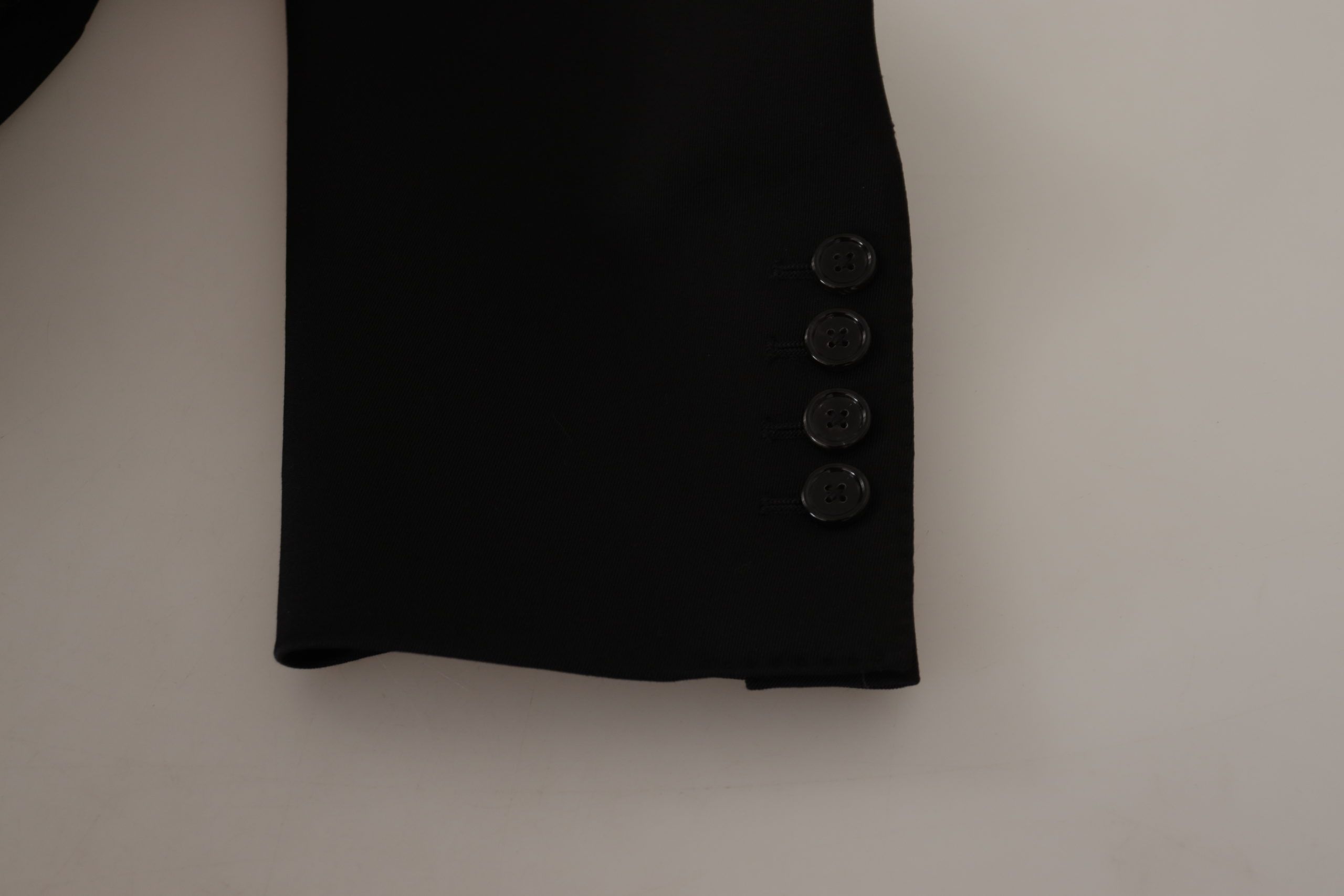 Dolce & Gabbana Schwarzes Einreihiges Sakko aus Wolle