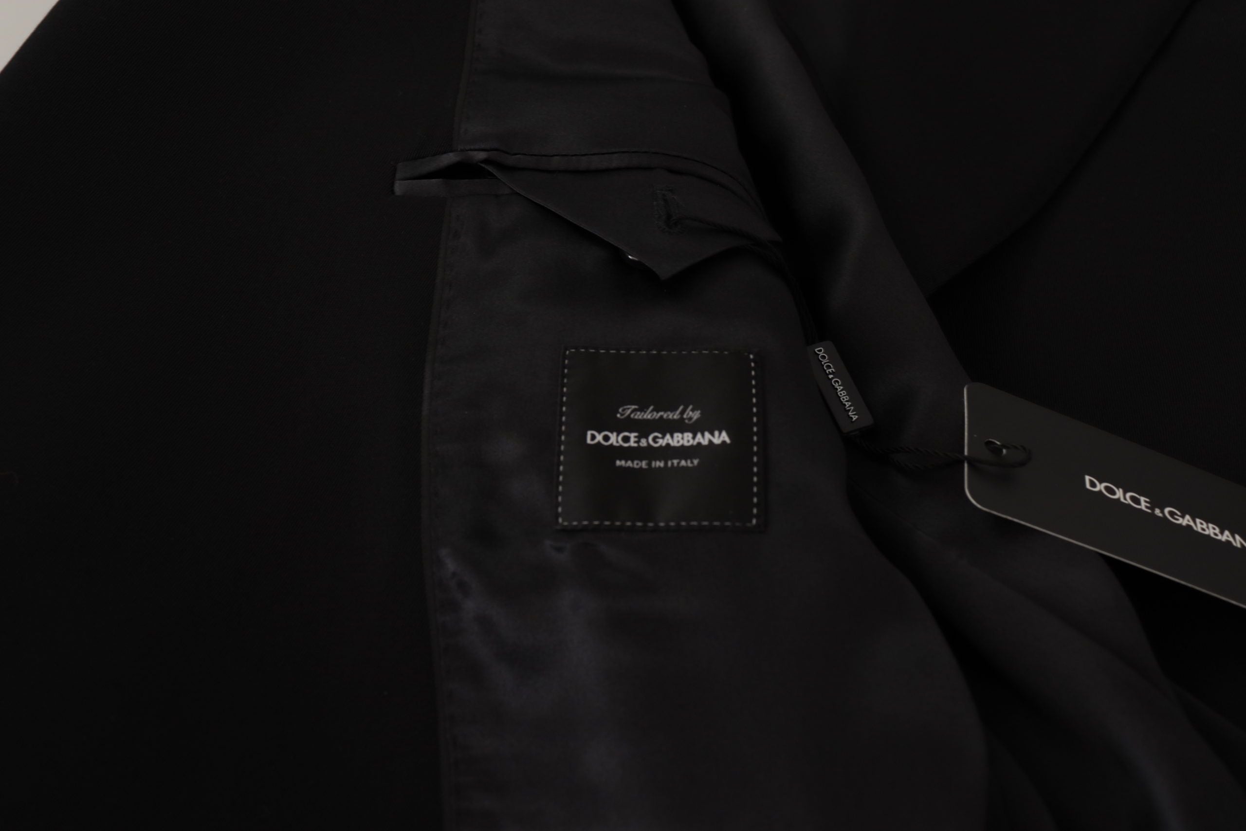 Dolce & Gabbana Schwarzes Einreihiges Sakko aus Wolle
