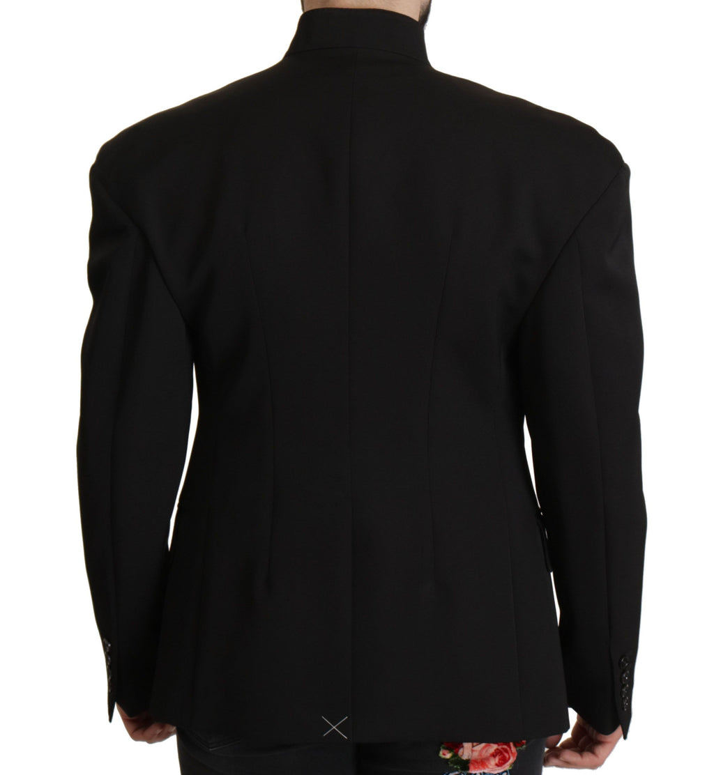 Dolce & Gabbana Schwarzes Einreihiges Sakko aus Wolle