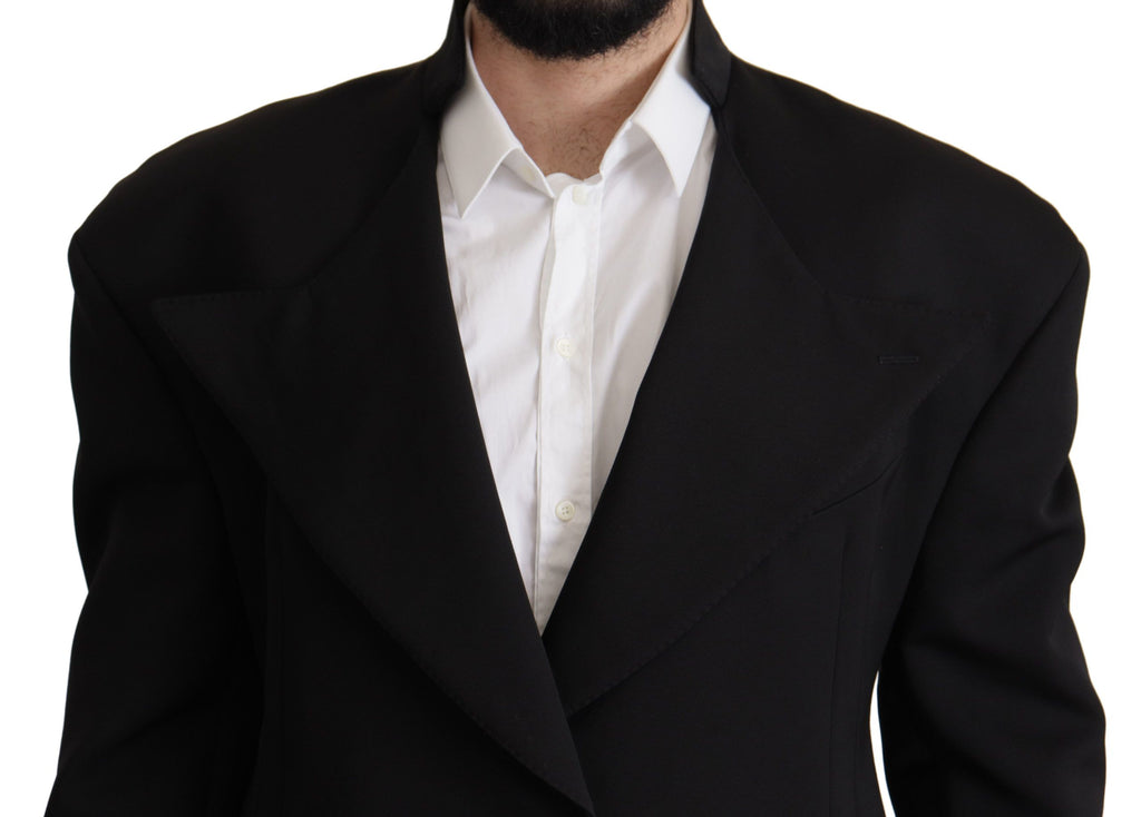 Dolce & Gabbana Schwarze einreihige Wolljacke Blazer