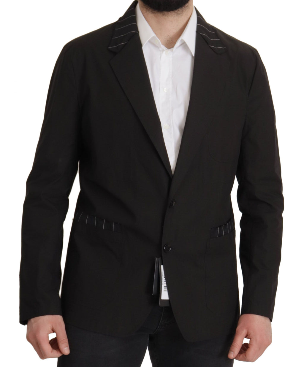 Dolce & Gabbana Schwarzer Einreihiger Blazer aus Baumwolle