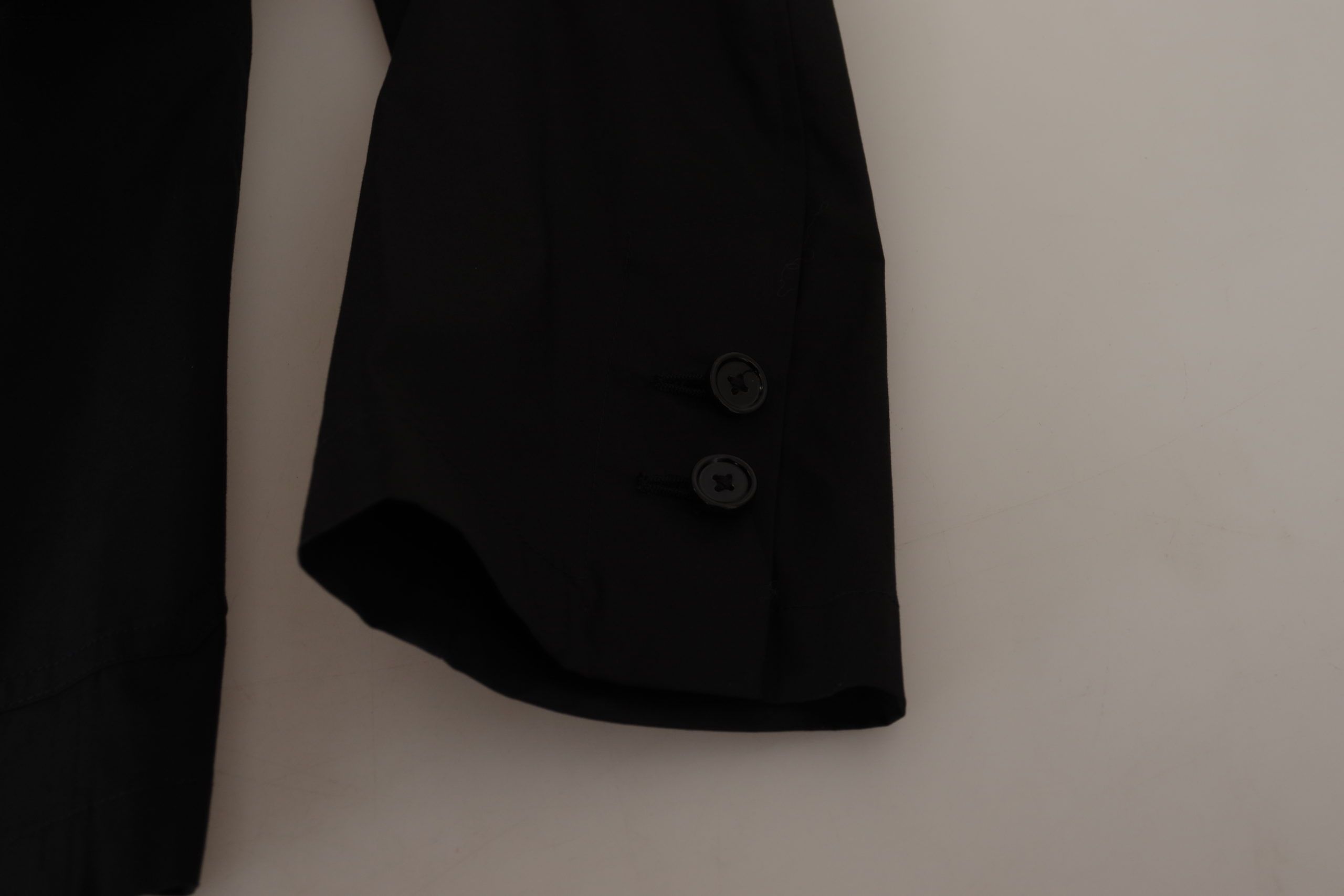 Dolce & Gabbana Schwarzer Einreihiger Blazer aus Baumwolle