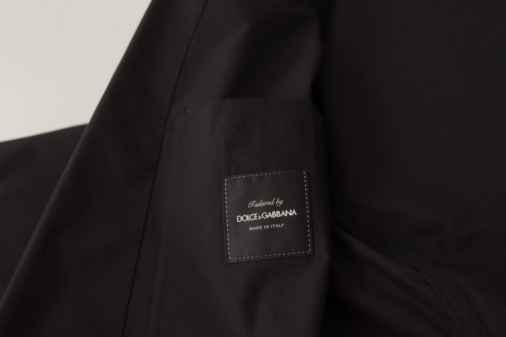 Dolce & Gabbana Schwarzer Einreihiger Blazer aus Baumwolle
