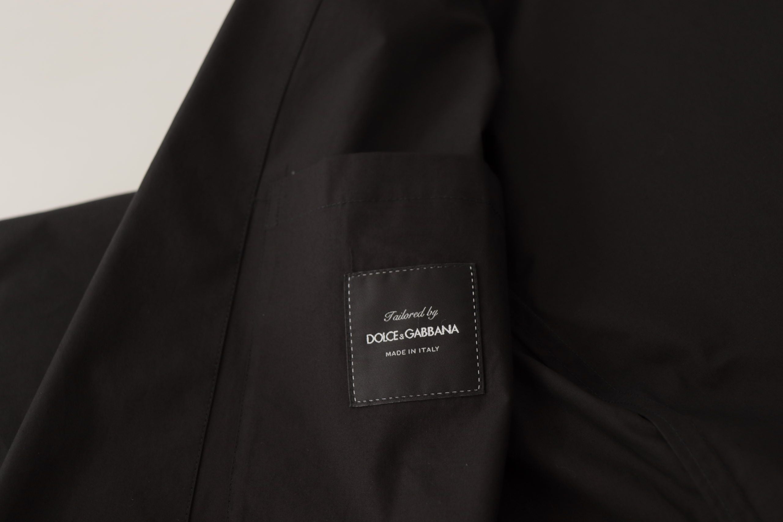 Dolce & Gabbana Schwarzer Einreihiger Blazer aus Baumwolle