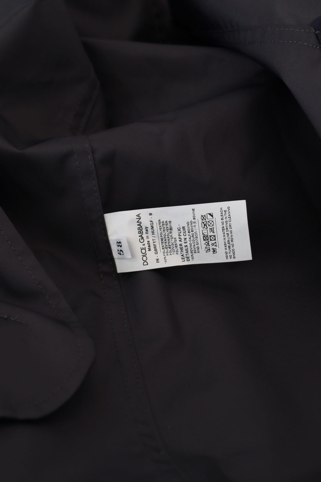 Dolce & Gabbana Blauer zweireihiger Mantel mit Kapuze
