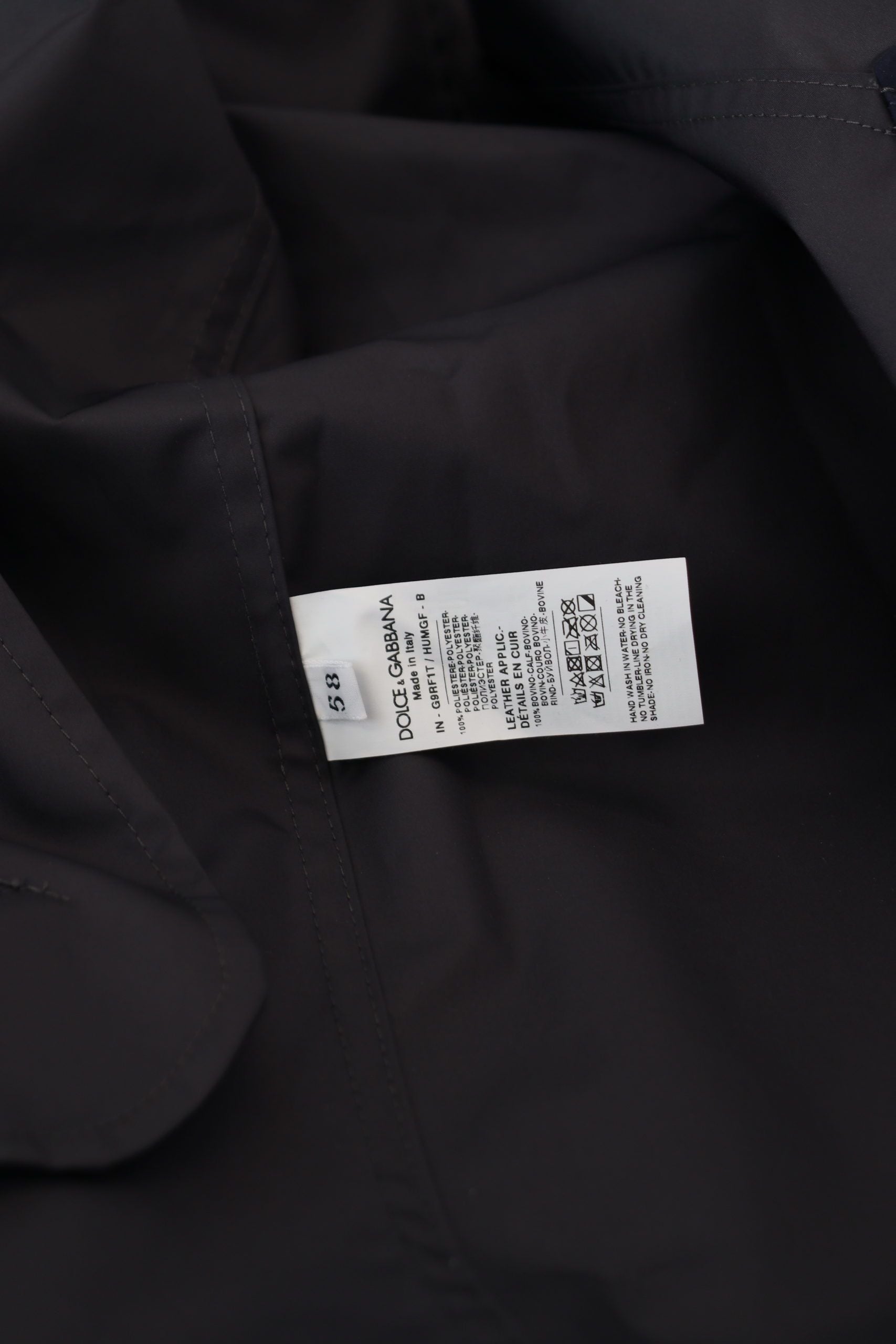 Dolce & Gabbana Blauer zweireihiger Mantel mit Kapuze
