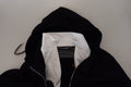 Dolce & Gabbana Schwarze Kapuzenjacke aus Polyester mit durchgehendem Reißverschluss