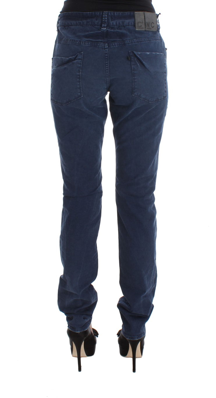 Costume National Blaue Denim-Jeans aus Baumwollmischung