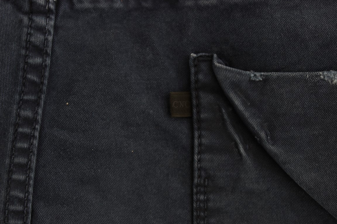 Costume National Blaue Denim-Jeans aus Baumwollmischung