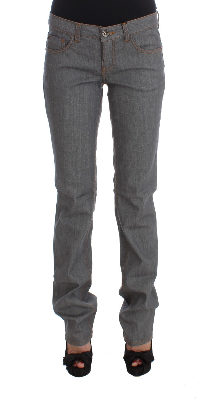 Costume National Graue Denim-Jeans aus Baumwolle mit normaler Passform