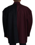 Dolce & Gabbana Bordeauxrote doppelreihige Jacke aus Polyester