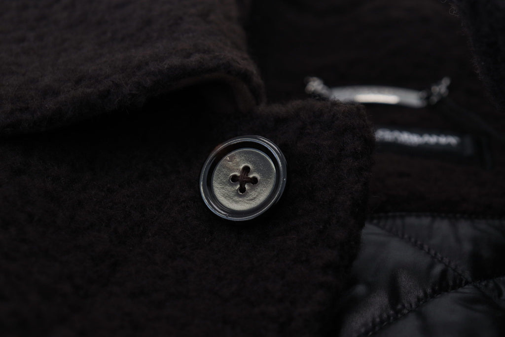 Dolce & Gabbana Schwarzer Alpaka Trenchcoat mit Knöpfen