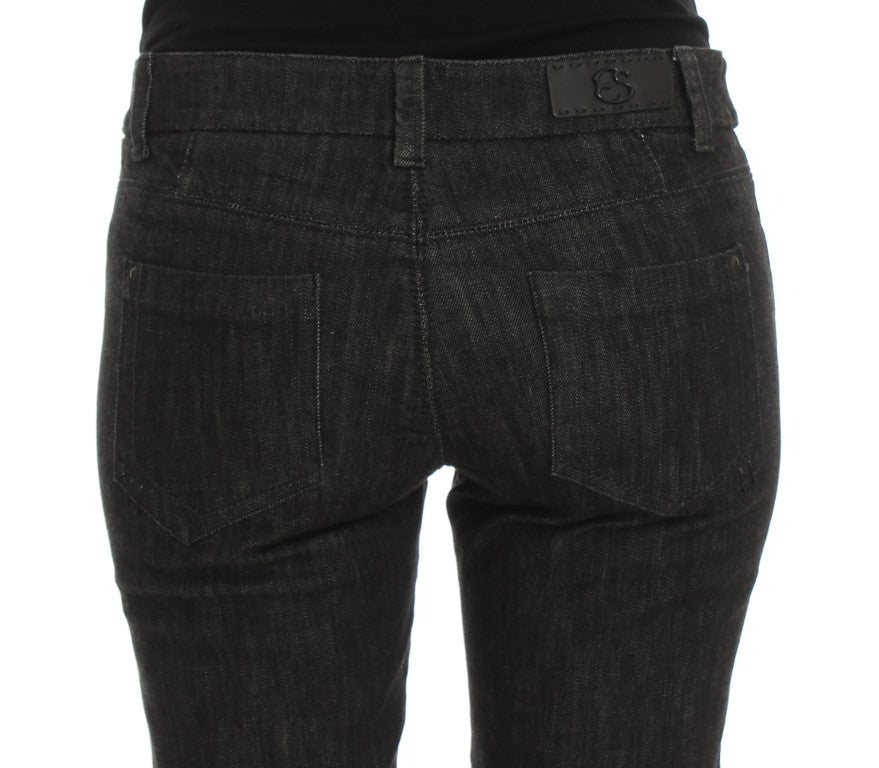 Ermanno Scervino Blaue Slim Fit Denim-Jeans aus Baumwolle