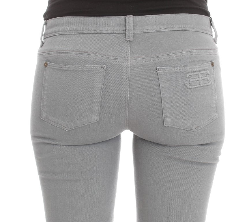 Ermanno Scervino Blaue Baumwollmischung Slim Fit Bootcut Jeans