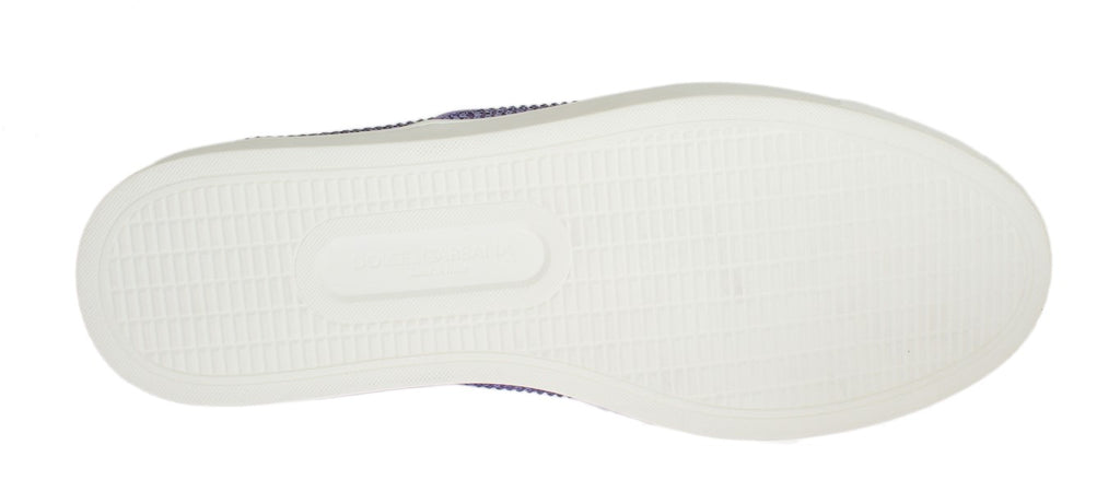 Dolce & Gabbana Lila Strass Canvas Logo Sneakers