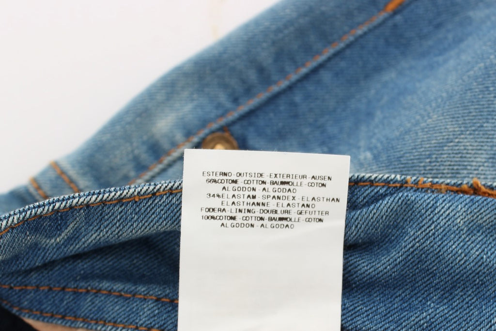 John Galliano Blaue Waschung Baumwollmischung Slim Fit Jeans
