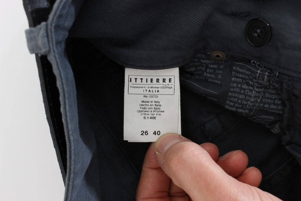 John Galliano Blaue Baumwollmischung Slim Fit Jeans mit hoher Taille