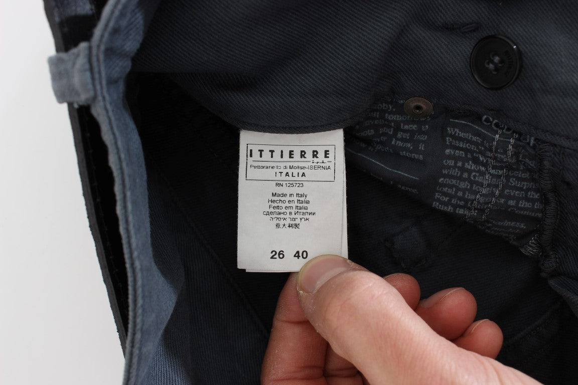 John Galliano Blaue Baumwollmischung Slim Fit Jeans mit hoher Taille