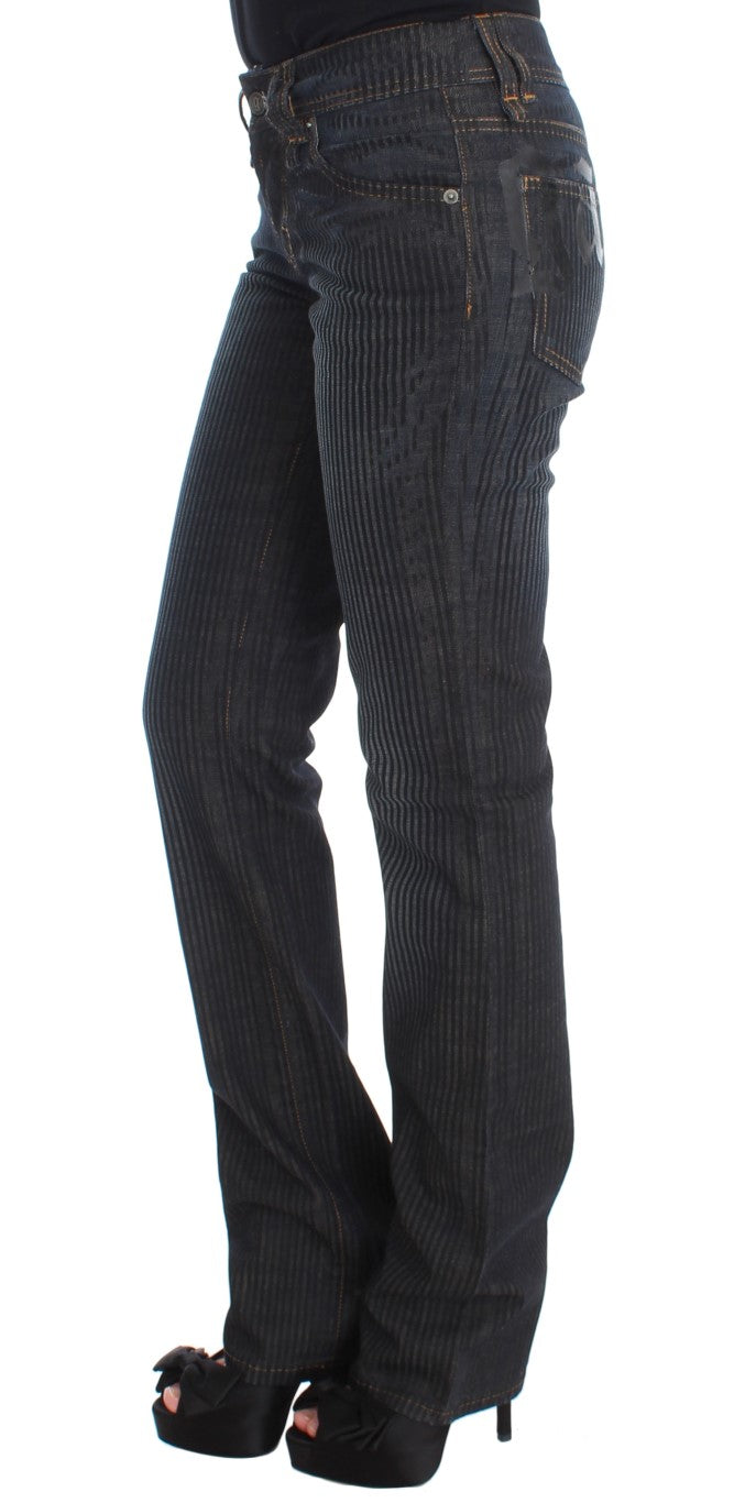 John Galliano Blaue Baumwollmischung Slim Fit Bootcut Jeans