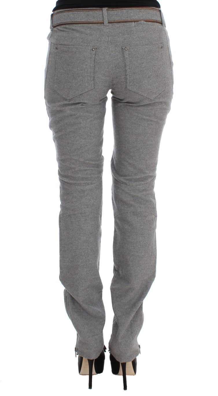Ermanno Scervino Graue Baumwolle Slim Fit Lässige Bootcut-Hose