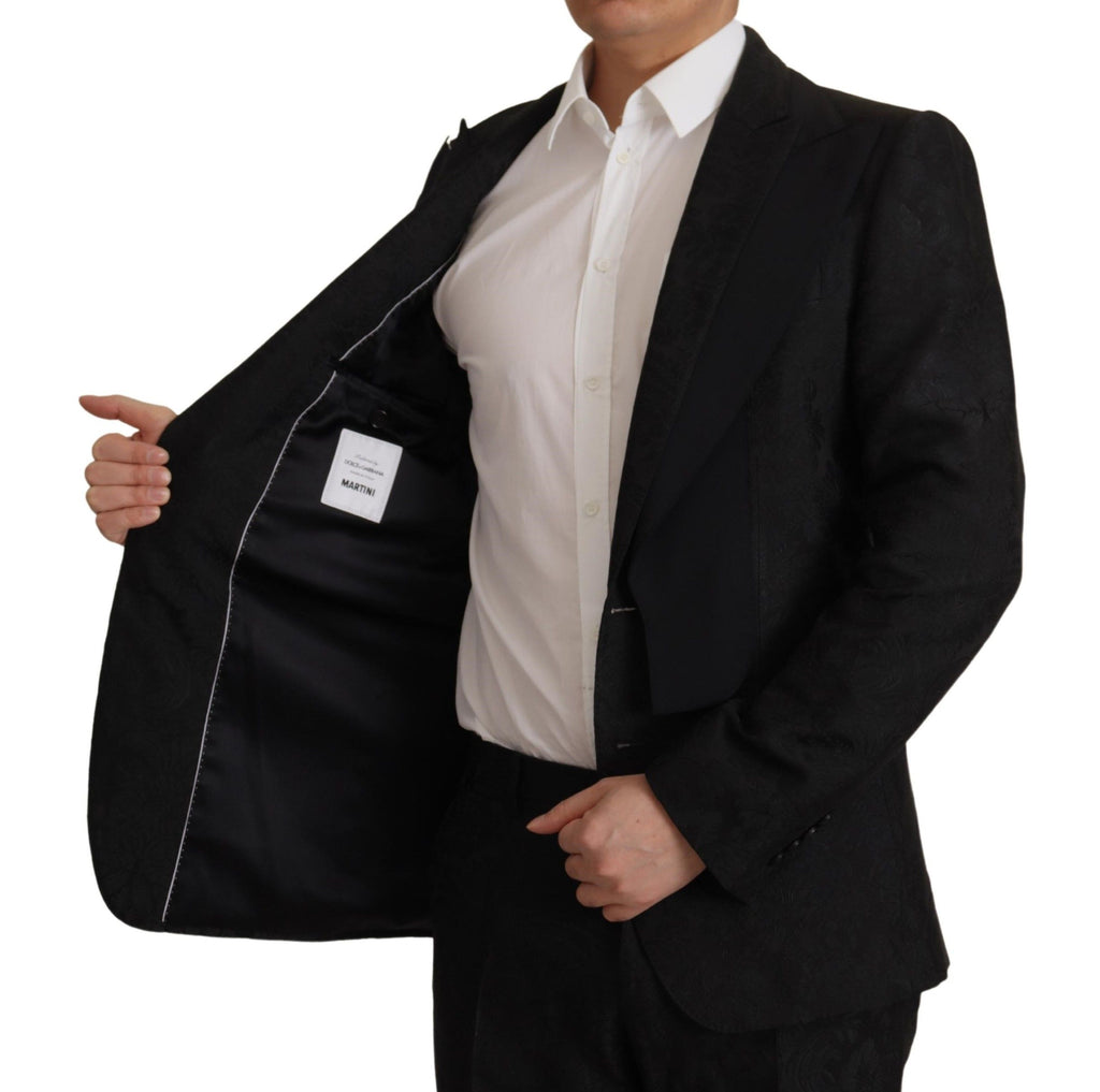 Dolce & Gabbana Schwarzer Polyester 2-teiliger MARTINI Anzug