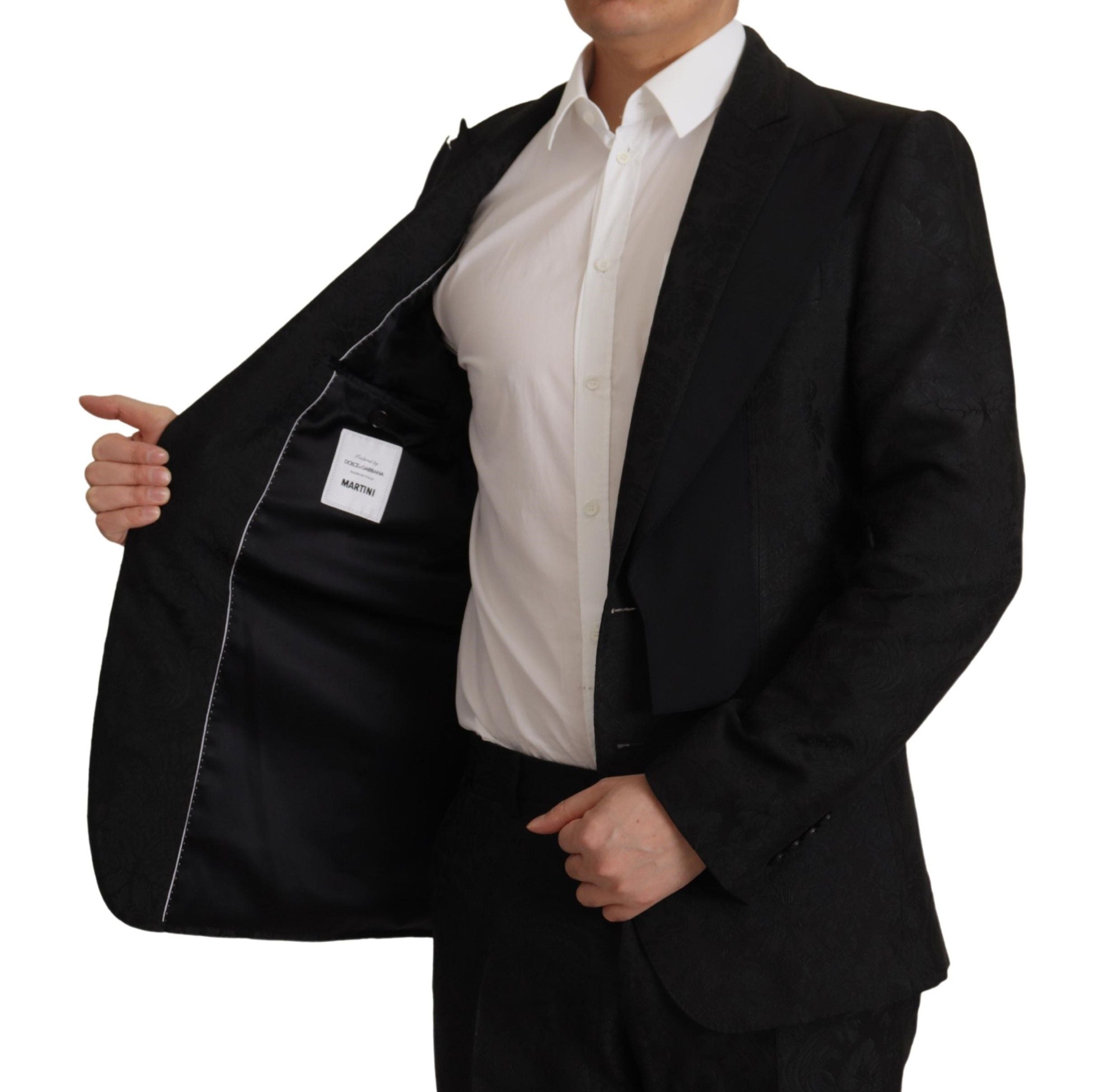 Dolce & Gabbana Schwarzer Polyester 2-teiliger MARTINI Anzug