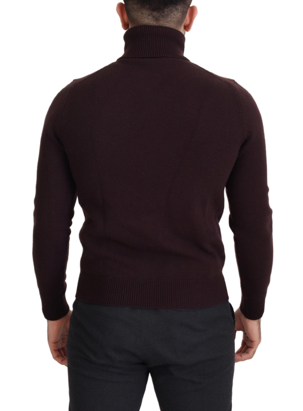 Dolce & Gabbana Pullover mit Rollkragen aus brauner Wolle