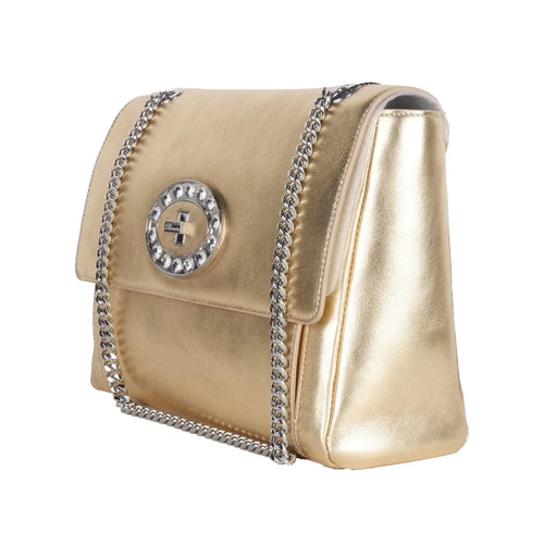 Blumarine Goud Leren Schoudertas Dames