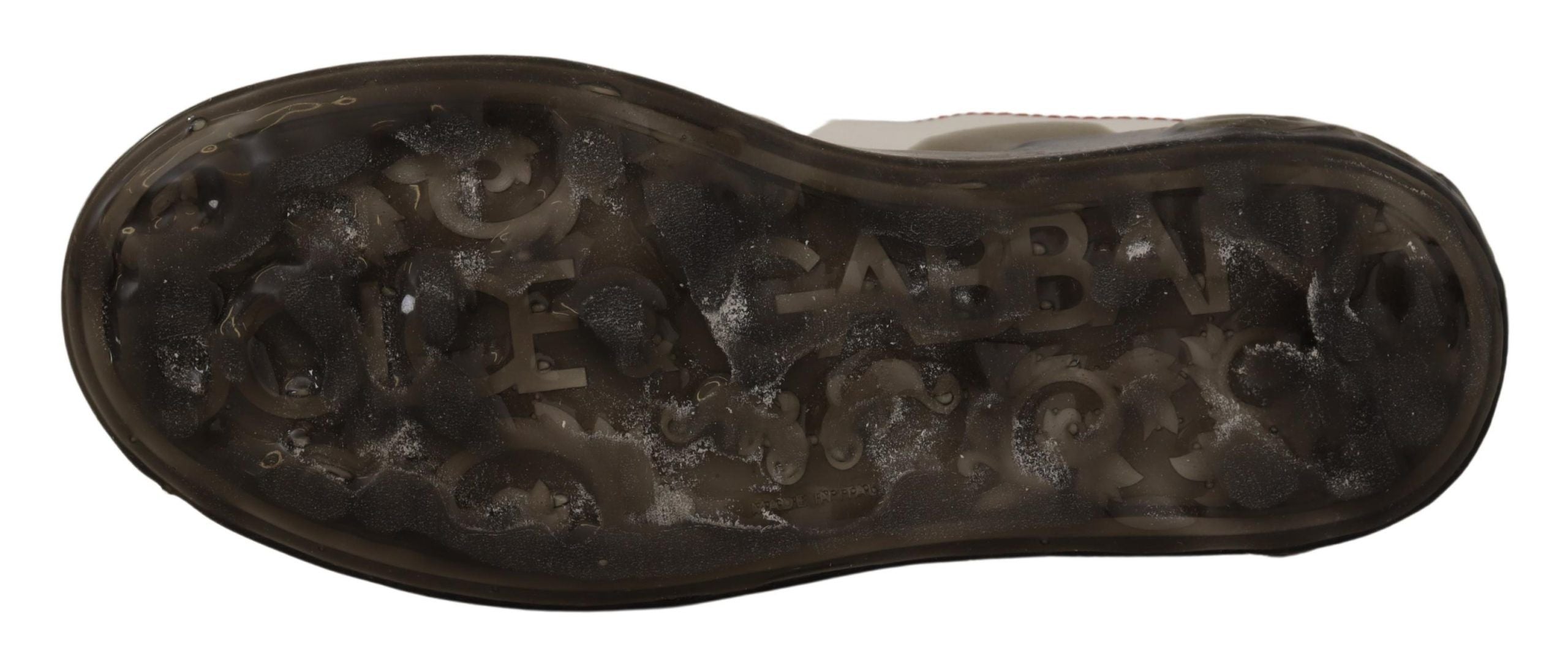 Dolce & Gabbana Weiße Lederschuhe Damen Logo Portofino Sneakers