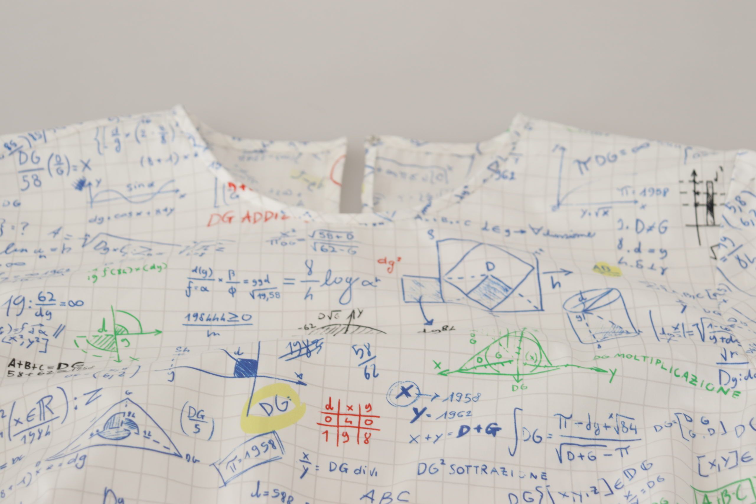 Dolce & Gabbana Weißes Baumwoll-Algebra-Top mit kurzen Ärmeln