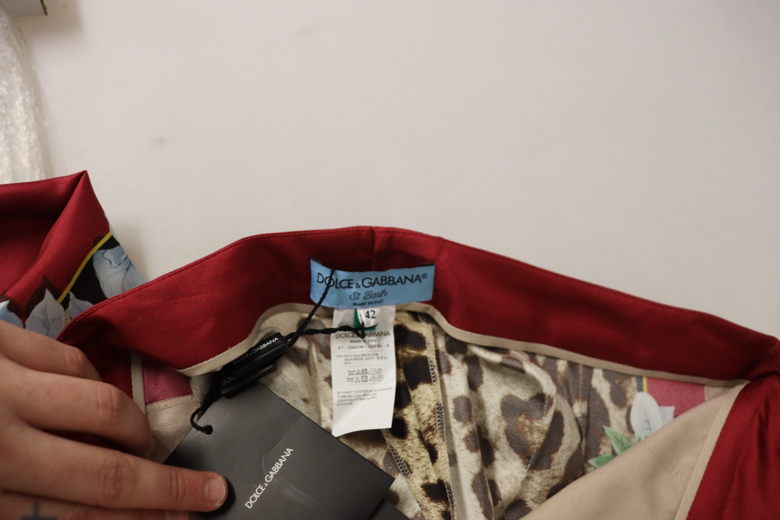 Dolce & Gabbana Multicolor Leopard Flora Gedruckt Mid Waist Hose Hose