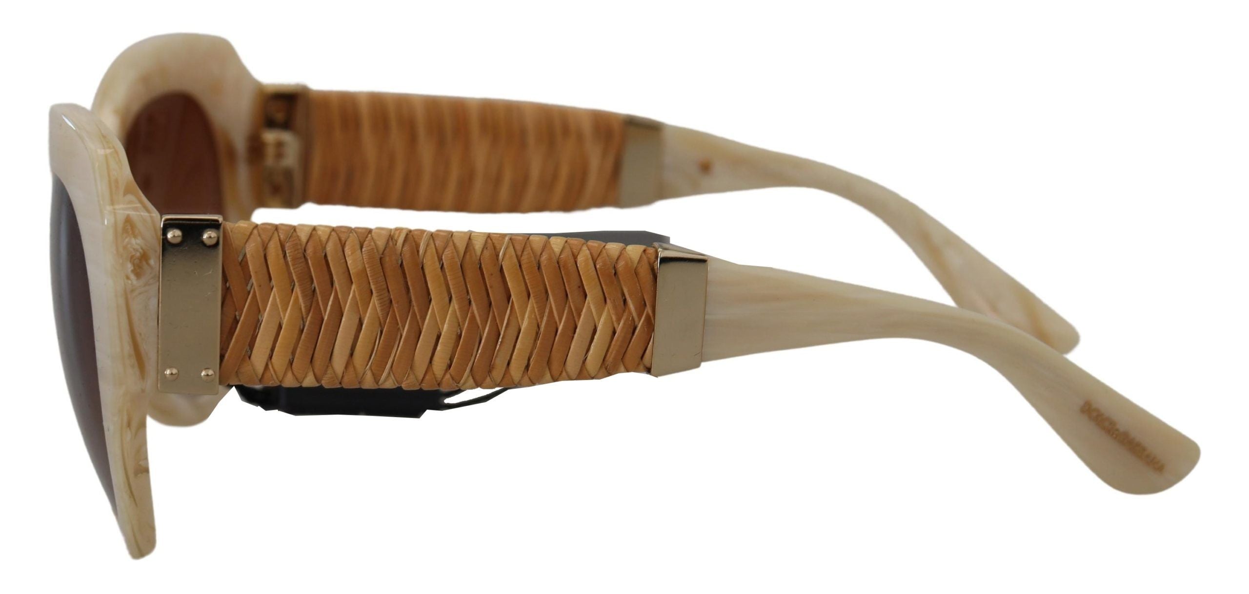 Dolce & Gabbana Beige Acetat Vollrand braune Gläser DG4294 Sonnenbrille