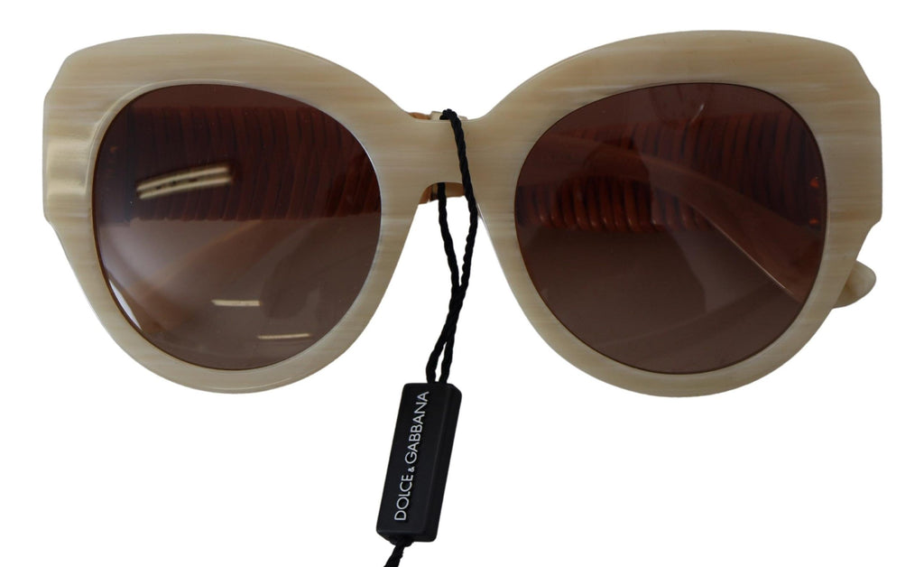 Dolce & Gabbana Beige Acetat Vollrand braune Gläser DG4294 Sonnenbrille