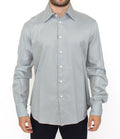 Ermanno Scervino Graues Langarmhemd aus Baumwolle Casual Top