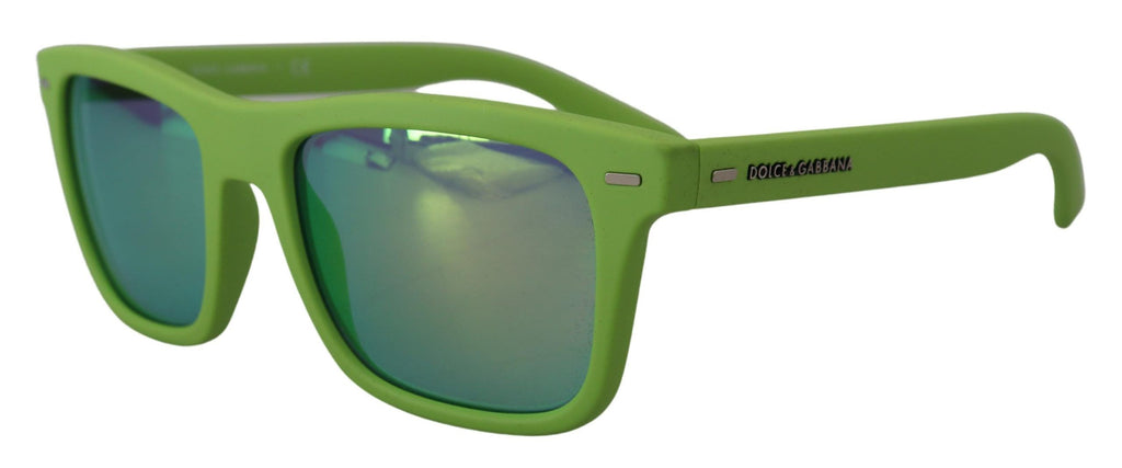 Dolce & Gabbana Grüne Gummi-Vollrandbrille DG6095 Acid-Sonnenbrille