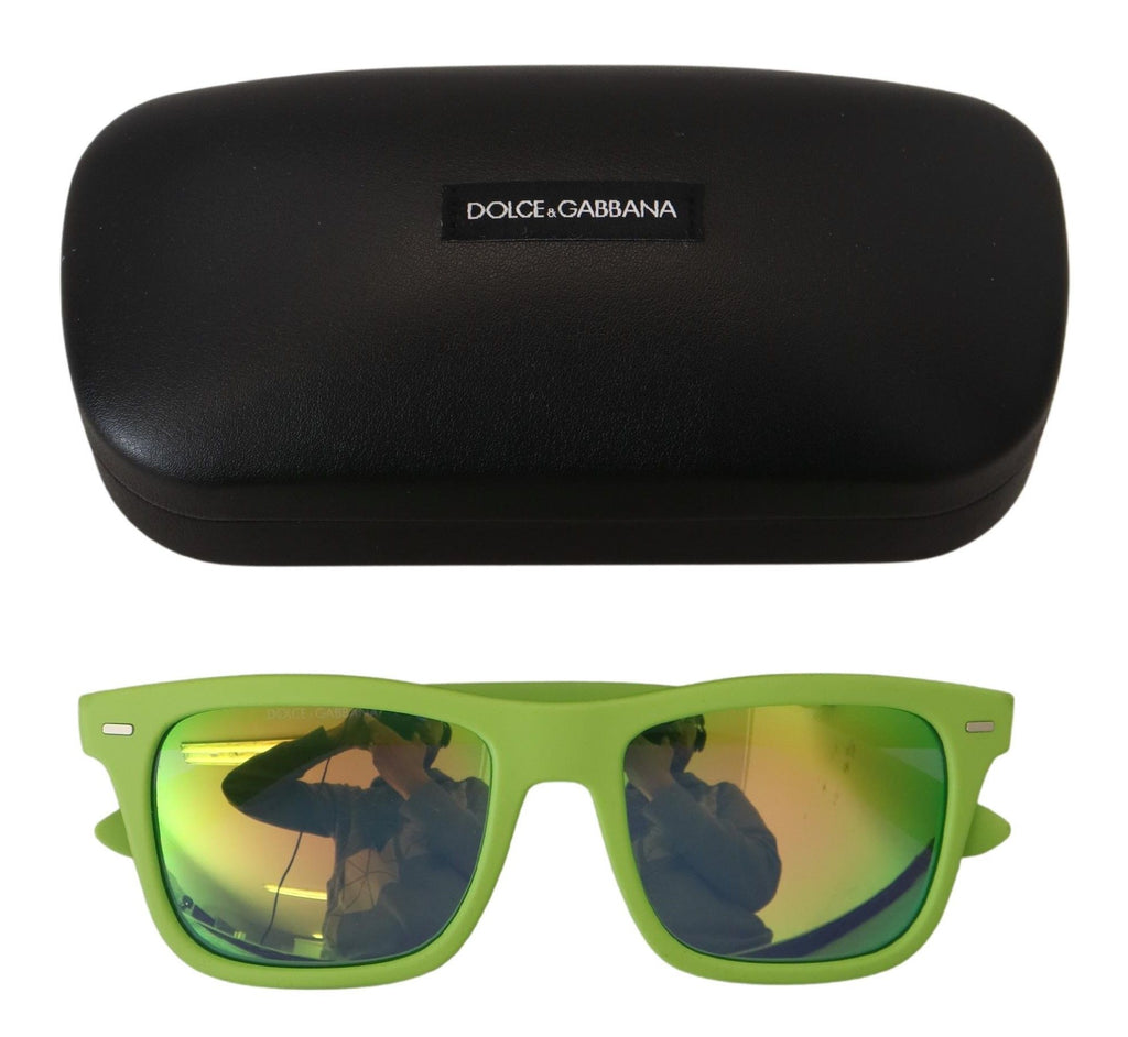 Dolce & Gabbana Grüne Gummi-Vollrandbrille DG6095 Acid-Sonnenbrille