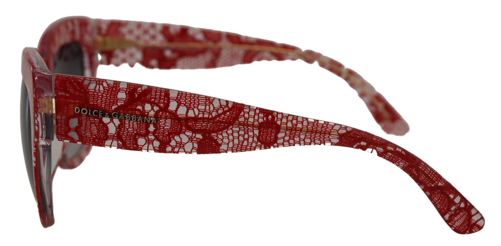 Dolce & Gabbana Rote Spitze Acetat Rechteck Shades DG4231F Sonnenbrille