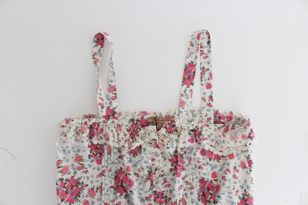 Ermanno Scervino Strandmode Pink Floral Beach Minikleid Kurz