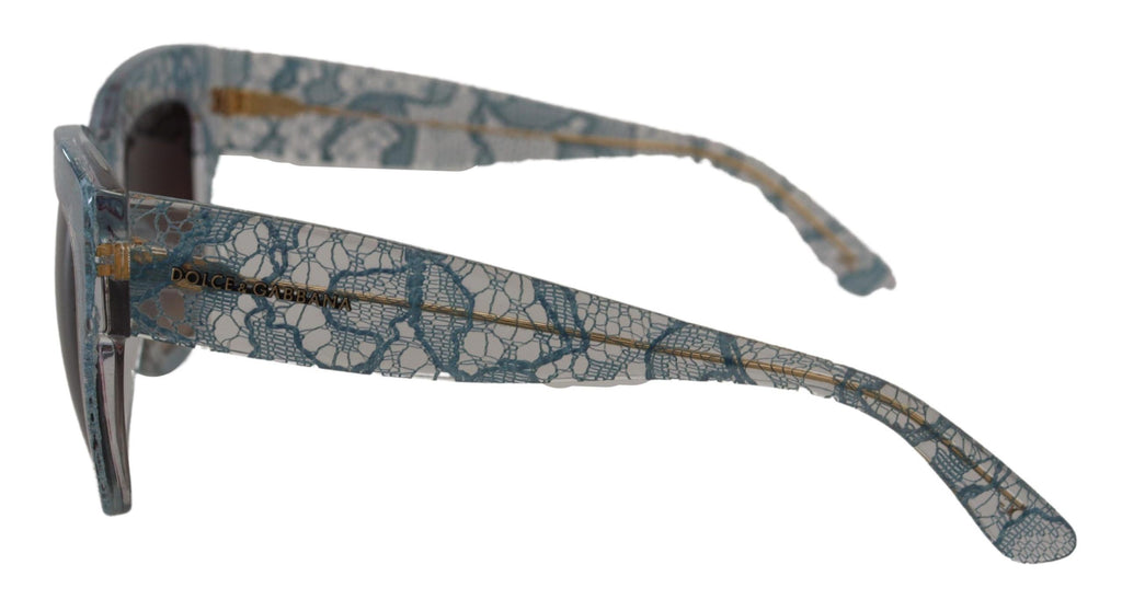 Dolce & Gabbana Blaue Spitze Acetat Kristall Schmetterling DG4231 Sonnenbrille