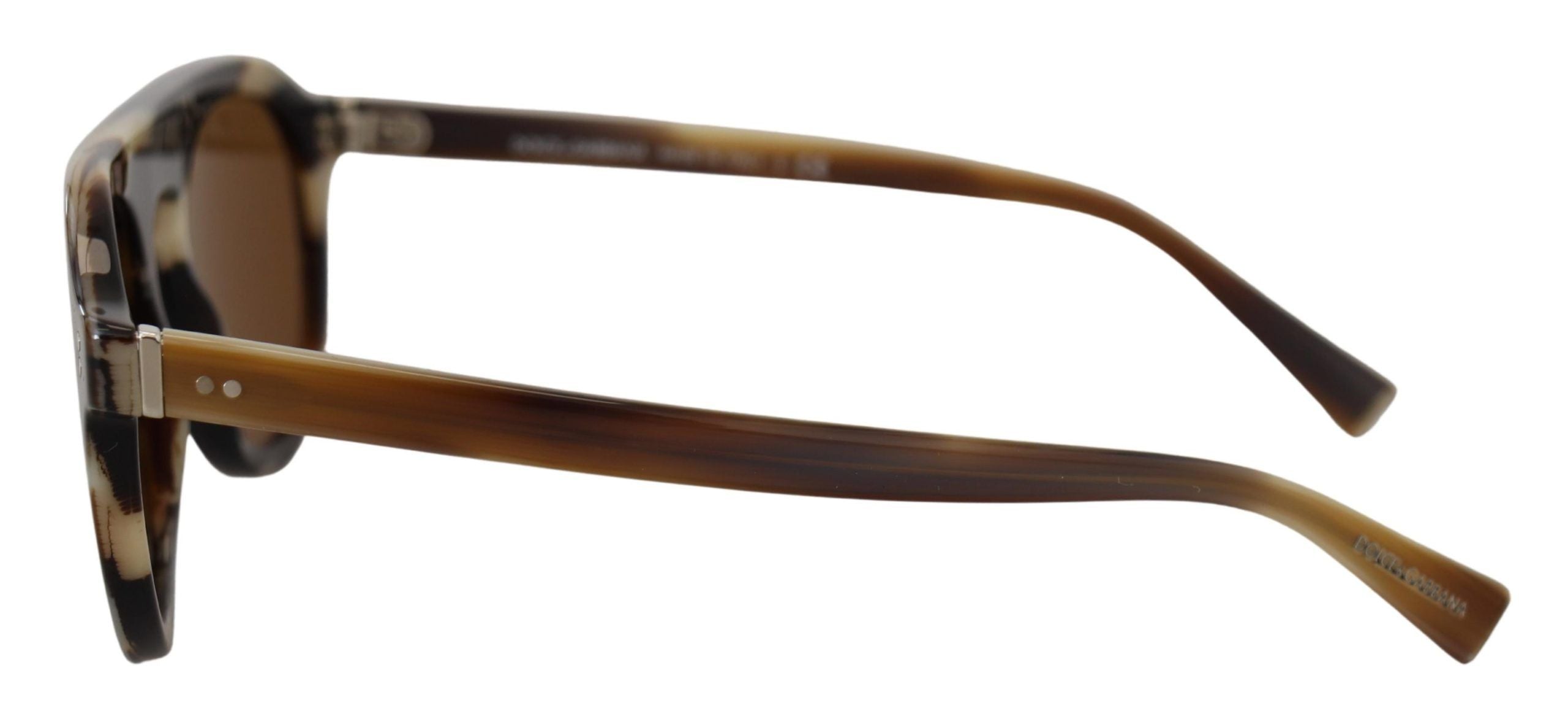 Dolce & Gabbana Ovale Vollrandbrille in brauner Schildpattfarbe DG4306 Sonnenbrille