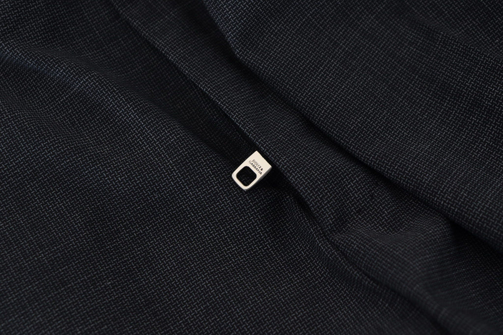 Dolce & Gabbana Graue karierte Cargohose Stretch-Hose