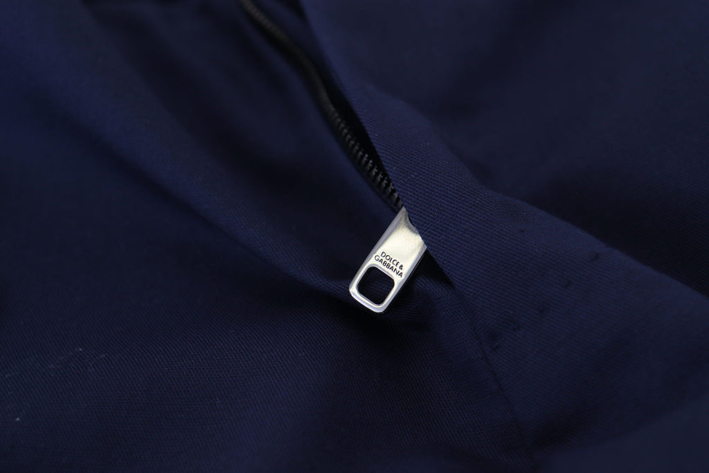 Dolce & Gabbana Blaue Leinen-Baumwoll-Schlank-Hose Chinos Hosen