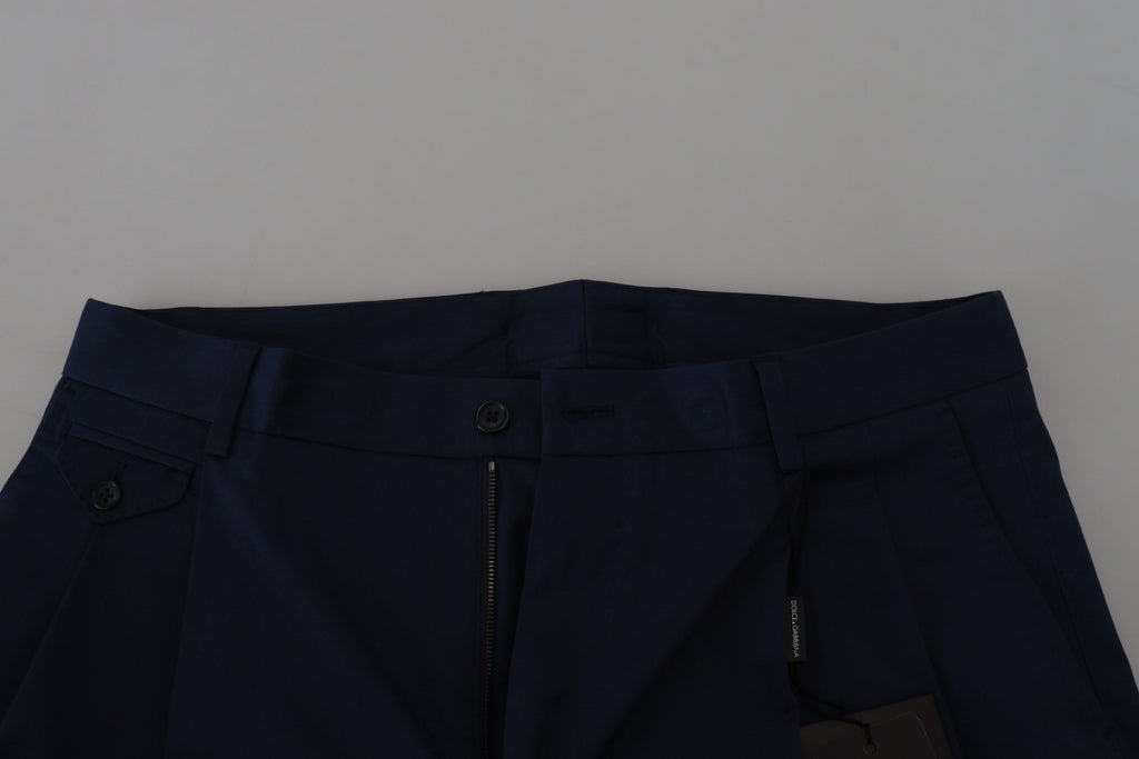 Dolce & Gabbana Blaue Chinos Baumwolle Stretch Casual Shorts